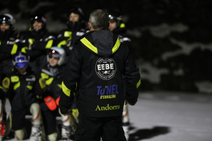 L’equip d’esquí estudi de la Federació Andorrana d’Esquí.