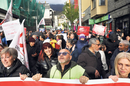 Ubach en la manifestació de l’1 de Maig.