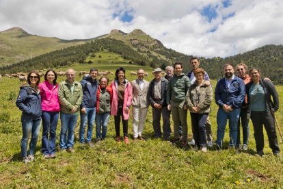 Foto de família del dia de la benedicció del bestiar