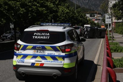 Policia al lloc de l'accident aquest matí