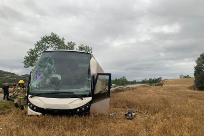 L'autobús accidentat a Prats de Rei