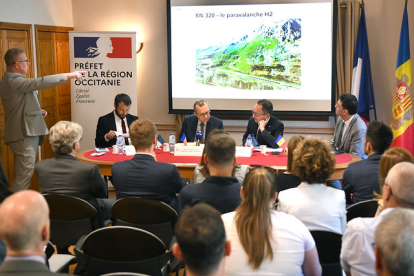 Presentació de la galeria de protecció d'allaus a l'Hospitalet