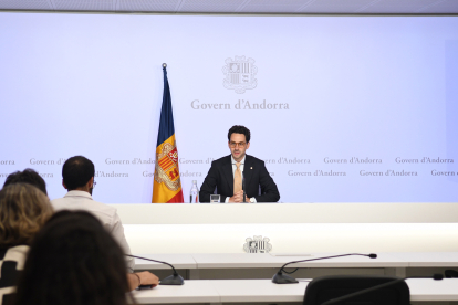 Guillem Casal a la roda de premsa posterior al consell de ministres