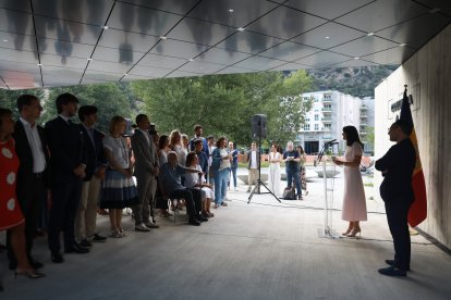 Moments de la presentació a l'Espai Columba