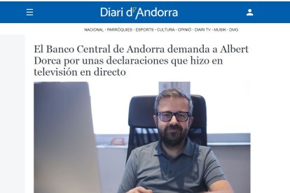 Imatge d'una de les notícies falses i manipulades que s'atribueix al Diari d'Andorra