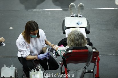 Donació de sang sang l'any passat al Poliesportiu d'Andorra la Vella