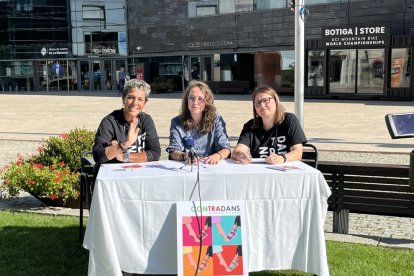 Roda de premsa de presentació del Contradans, ahir.