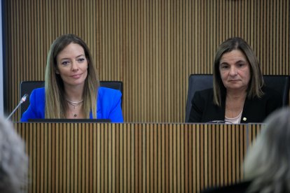 Compareixença pública de Trini Marín i Helena Mas al consell general