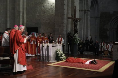 Serrano durant el moment de postració