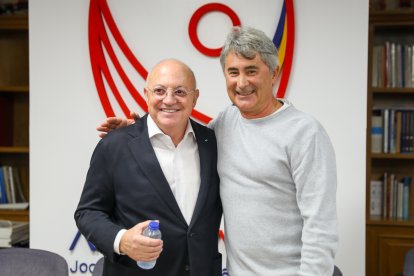 Xavier Espot Miró i Joan Clotet, un cop acabada l’assemblea general.