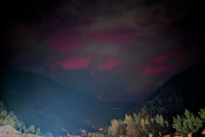 L’aurora boreal captada a la Cortinada.