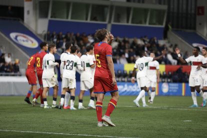 La selecció portuguesa celebra el primer gol