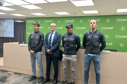 Roger Vidosa, director d’alpí, Martí Alfonso de Creand, Joan Verdú i el tècnic Juan Lago.