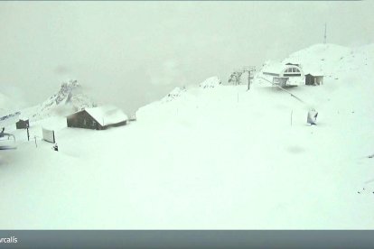 La neu a les pistes d’Ordino Arcalís.