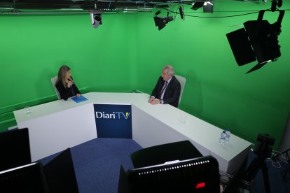 Plató del Diari d'Andorra des d'on es va emetre l'entrevista amb Jaume Bartumeu