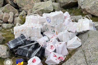 Part del tabac comissat per la policia i la duana.