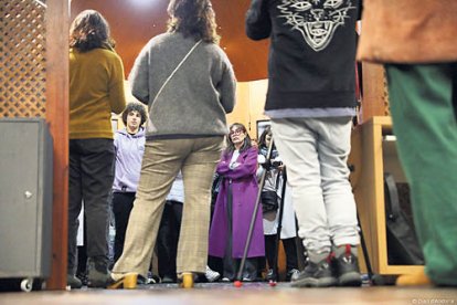 Acte d’Acció Feminista ahir a la tarda a la sala L’Institucional.