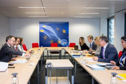 La reunió entre el Govern i la UE d’ahir a Brussel·les.