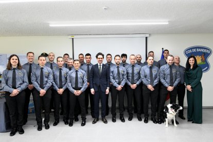 Celebració del dia de Sant Francesc d'Assís per part dels banders juntament amb el ministre de Medi Ambient, Guillem Casal