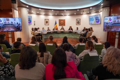 Sessió del consell d’infants d’ahir.