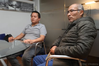 Dos dels peruans que han denunciat la seva situació.