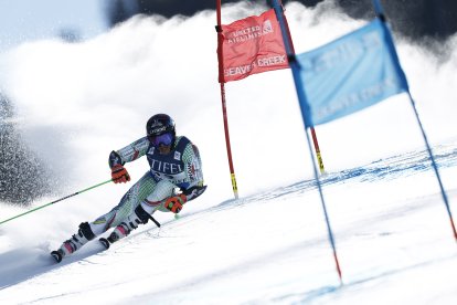 Joan Verdú, durant la baixada de Beaver Creek.