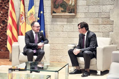 Espot i Illa, ahir, al Palau de la Generalitat.