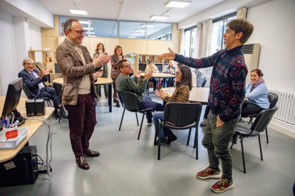 El cap de Govern en un dels moments de la visita institucional.