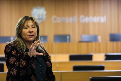 La ministra d’Economia, Conxita Marsol, a la presentació de l’estudi, ahir.