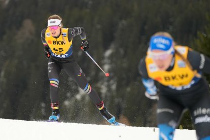 Gina del Rio a l'sprint de la Copa del Món de Davos ahir