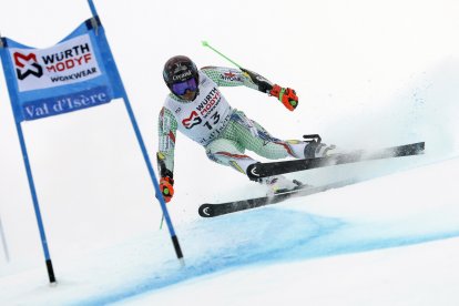 Joan Verdú a la darrera cursa de Copa del Món, a Val-d’Isère (França).