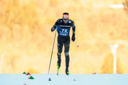 El fondista Irineu Esteve, en un moment de l’esprint clàssic del Tour de Ski.