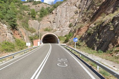 L'entrada al túnel de Berga a la C-16