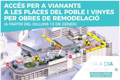 La remodelació de la nova plaça del poble portarà diverses afectacions