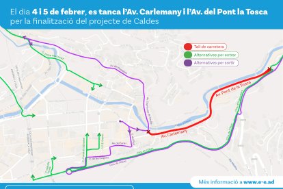 Talls de trànsit per la construcció de la passarel·la