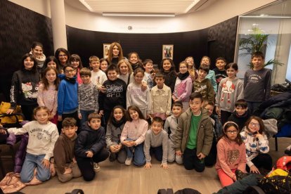 Visita de l'escola andorrana al comú d'Escaldes