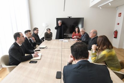 La reunió de treball, ahir.