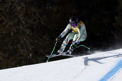 Caminal, en un dels entrenaments de descens a Saalbach