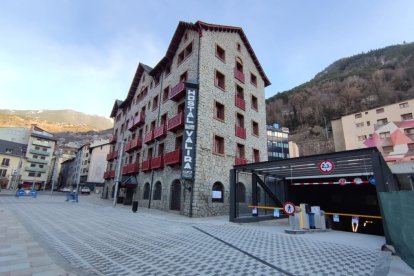 Entrada a l'aparcament de l'Església d'Escaldes