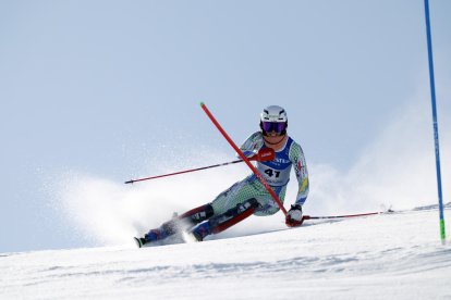 Carla Mijares, durant l’eslàlom del Campionat del Món de Saalbach.