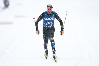 Irineu Esteve, durant la cursa de 10 quilòmetres