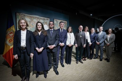 Noelia Souque va prendre possessió del càrrec d'ambaixadora amb Andreu Jordi i Olga Gelabert