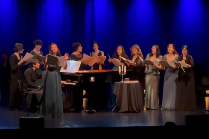 Un moment de l'actuació del Cor de Cambra del Palau de la Música Catalana.
