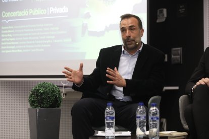 El president de l'Empresa Familiar Andorrana, Daniel Armengol, durant una intervenció.