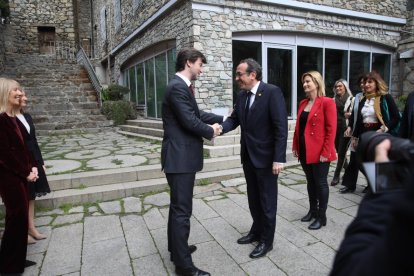La trobada entre el síndic general, Carles Ensenyat i el president del Parlament de Catalunya, Josep Rull, celebrada aquest matí.