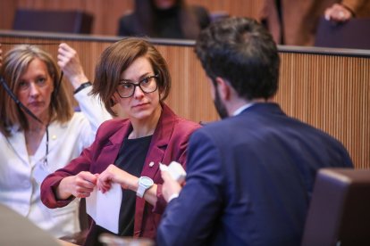 La copresidenta de Concòrdia, Núria Segués, ahir al Consell General.