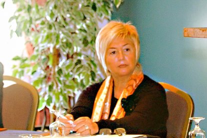Anna Maria Zamora en un acte.
