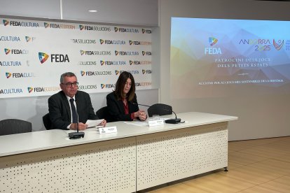 Albert Moles, de FEDA, i Anna Garcia, presidenta del comitè organitzador.
