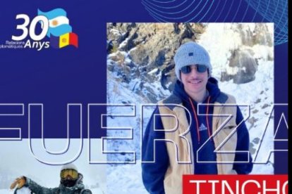 El temporer accidentat, 'Tincho', en una imatge publicada a les xarxes socials