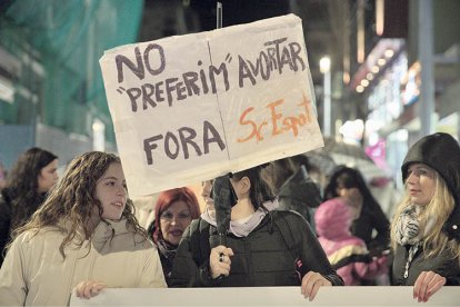 Una manifestació a favor de la legalització de l’avortament.